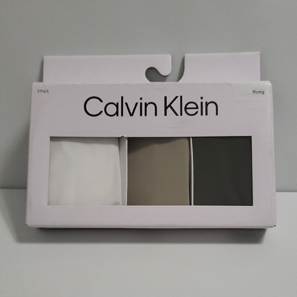 Calvin Klein Other - Calvin Klein Thong Trio in White, Tan, and Gray